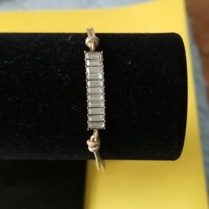 Gold color with faux diamond detail. Rope and chain band Bracelet Chloe Isabel